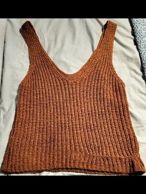 Rust Knit Tank Top - Women